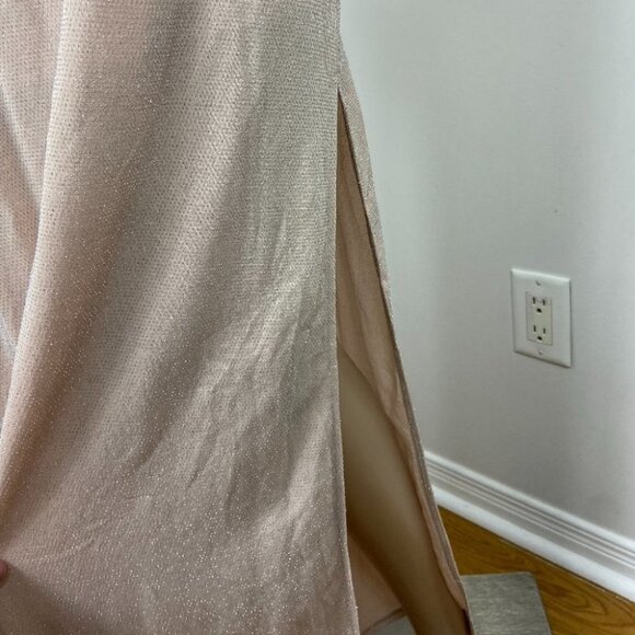NWT Show Me Your Mumu One Shoulder Pink Cream Sparkle Maxi Dress Bridesmaid Gown - Picture 5 of 8